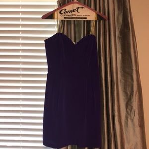 Naven “Hearthrob” purple dress with gold straps